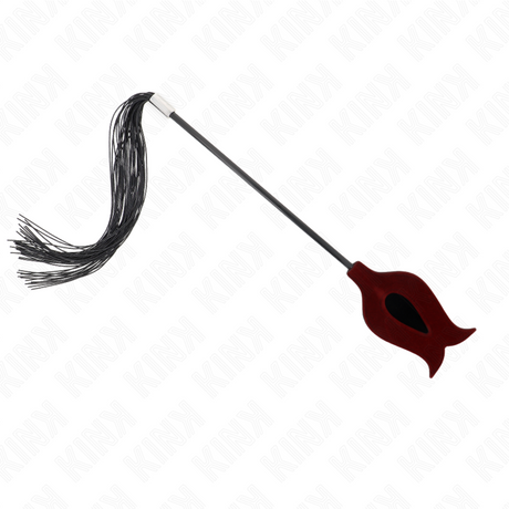 Kink - Rosenform Quastenpeitsche aus Silikon 45 cm