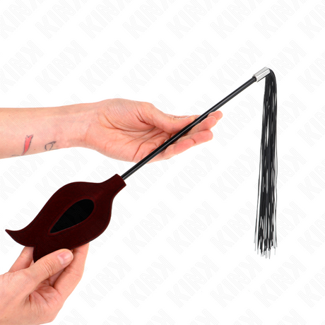 Kink - Rosenform Quastenpeitsche aus Silikon 45 cm