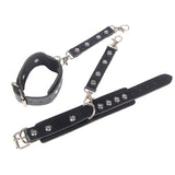 Subblime - 953690 Handschellen mit Bondage-Gürtel Schwarz Eine Grösse