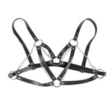 Subblime - 953713 Punk Bondage Gürtel Metallschnalle Schwarz Eine Grösse