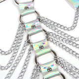 Subblime - 953737 Brustgurt mit Ringen und Ketten Silber Eine Grösse