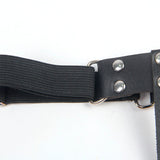 Subblime - 953744 Verstellbares Punk-Strumpfhose aus Leder Schwarz Eine Grösse