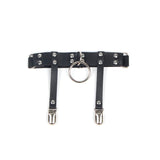 Subblime - 953744 Verstellbares Punk-Strumpfhose aus Leder Schwarz Eine Grösse