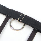 Subblime - 953744 Verstellbares Punk-Strumpfhose aus Leder Schwarz Eine Grösse