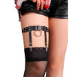 Subblime - 953744 Verstellbares Punk-Strumpfhose aus Leder Schwarz Eine Grösse