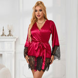 Subblime - 953829 Eleganter Spitzenpyjamas + Tanga Rot L/XL