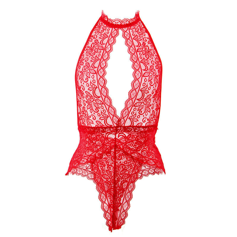 Subblime - 953874 Bodysuit mit Offenen Cups Rot S/M