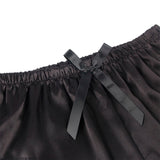 Subblime - 953935 Lässige Seidennachthemd + Spitzenhose Schwarz S/M