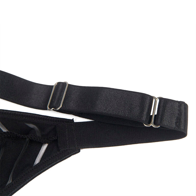 Subblime - 954154 Body mit Strumpfgürtel Schwarz L/XL