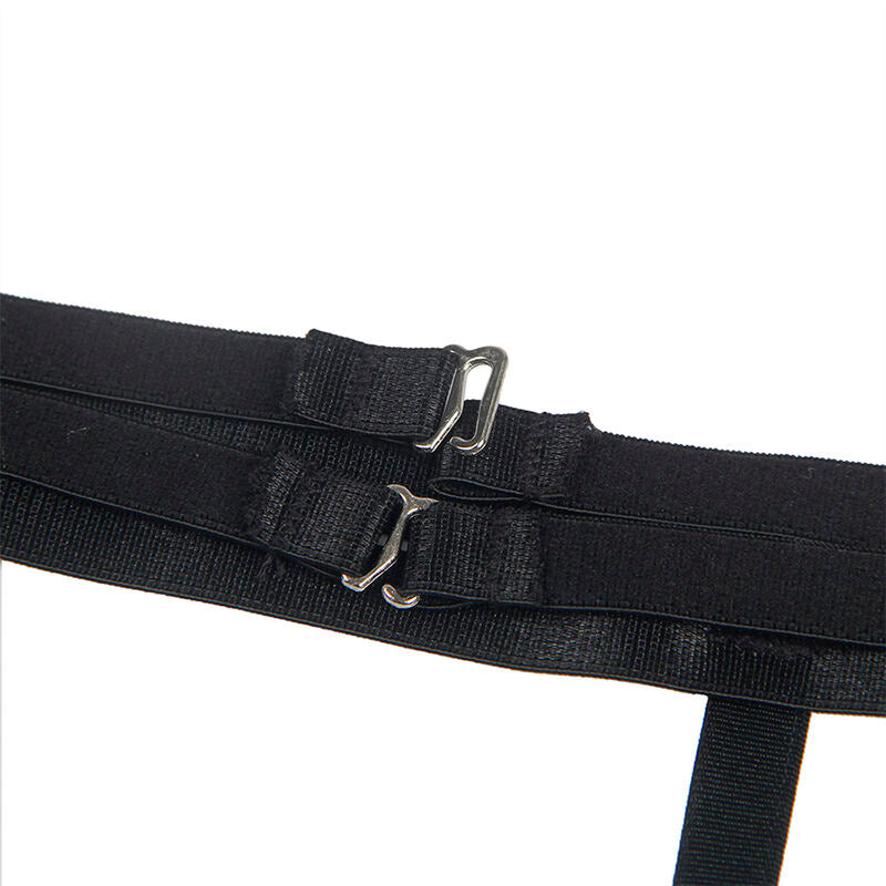 Subblime - 954154 Body mit Strumpfgürtel Schwarz L/XL