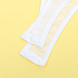 Subblime - 954284 Körper mit Ketten + Strumpfgürtel Weiss S/M
