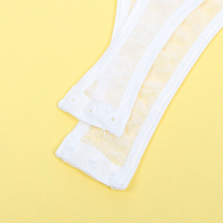 Subblime - 954284 Körper mit Ketten + Strumpfgürtel Weiss S/M