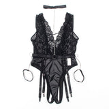 Subblime - 954383 Sexy Body mit Strumpfgürtel Schwarz S/M