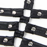 Subblime - 954406 Bondage-Kleid aus Leder, Schwarz, S/M