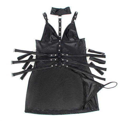 Subblime - 954413 Bondage-Body aus Leder Schwarz L/XL