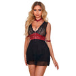 Subblime - 954437 Bondage-Kleid aus Spitze Schwarz L/XL