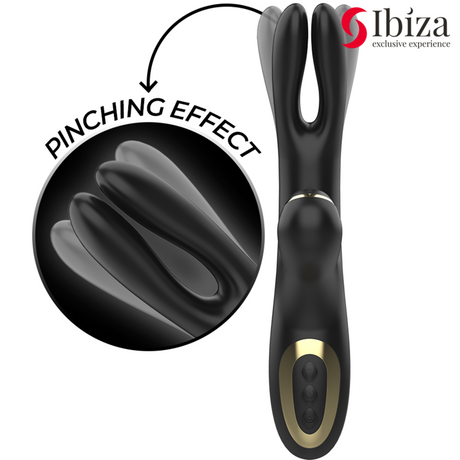 Ibiza - Doppelvibrator Klemme Schwarz