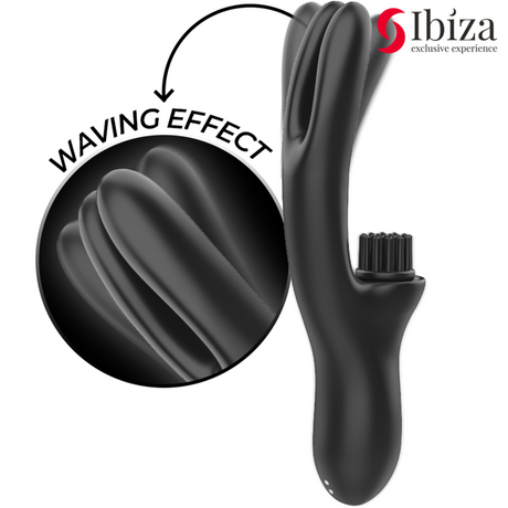 Ibiza - Hi-Tech Rabitt Brushing Mehrzellen-Klitorial- und Doppelwellenvibrator
