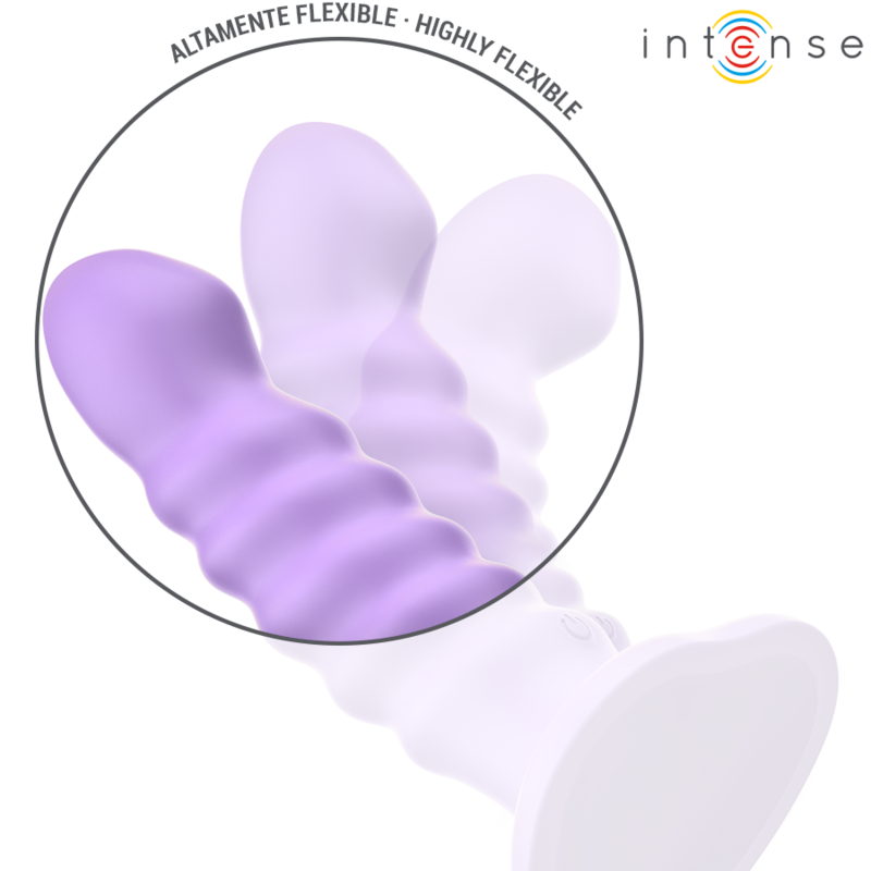 Intense - Brenda Vibrator Grösse M Spiralendesign 10 Vibrationen Lila Fernbedienung