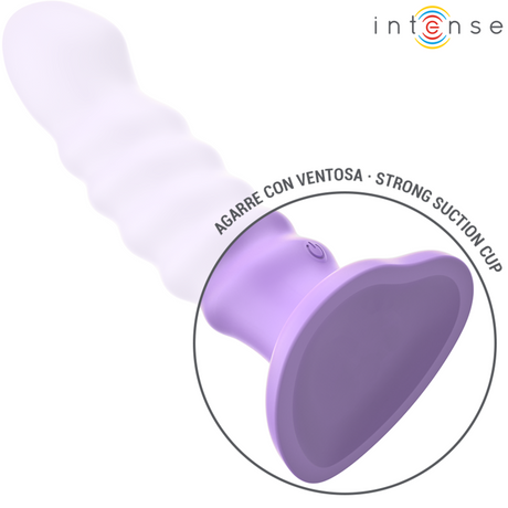 Intense - Brenda Vibrator Grösse M Spiralendesign 10 Vibrationen Lila Fernbedienung