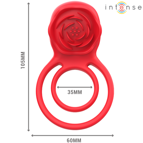 Auflegevibrator Gail Stimulator Rose 10 Vibrationen Rot Fernbedienung.3
