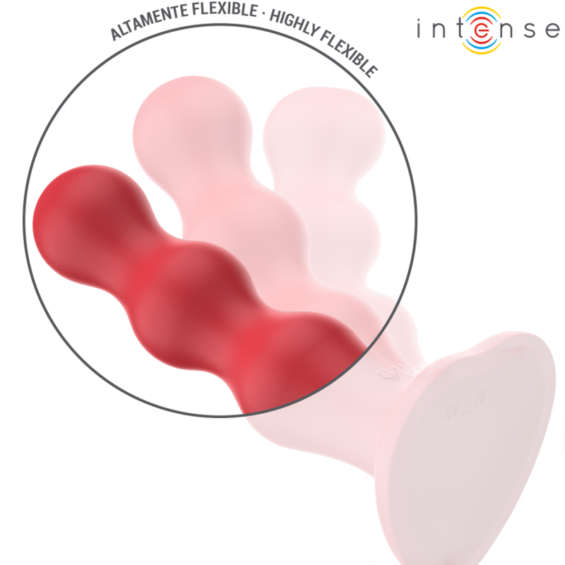 Intense - Cody Vibrator mit Saugnäpfen Rote Fernbedienung