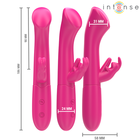 Intense - Julieta Rabbit Vibrator 18,6 cm 10 Vibrationen Rosa