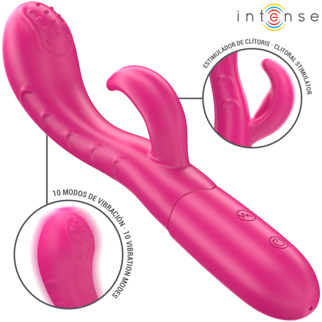 Intense - Amara Vibrator mit Stimulierender Zunge 10 Vibrationen Rosa