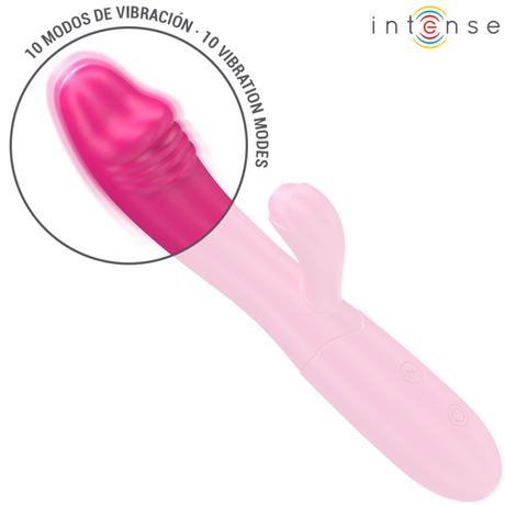 Intense - Ivy Flexibler Vibrator 10 Vibrationen mit Stimulierender Zunge Rosa