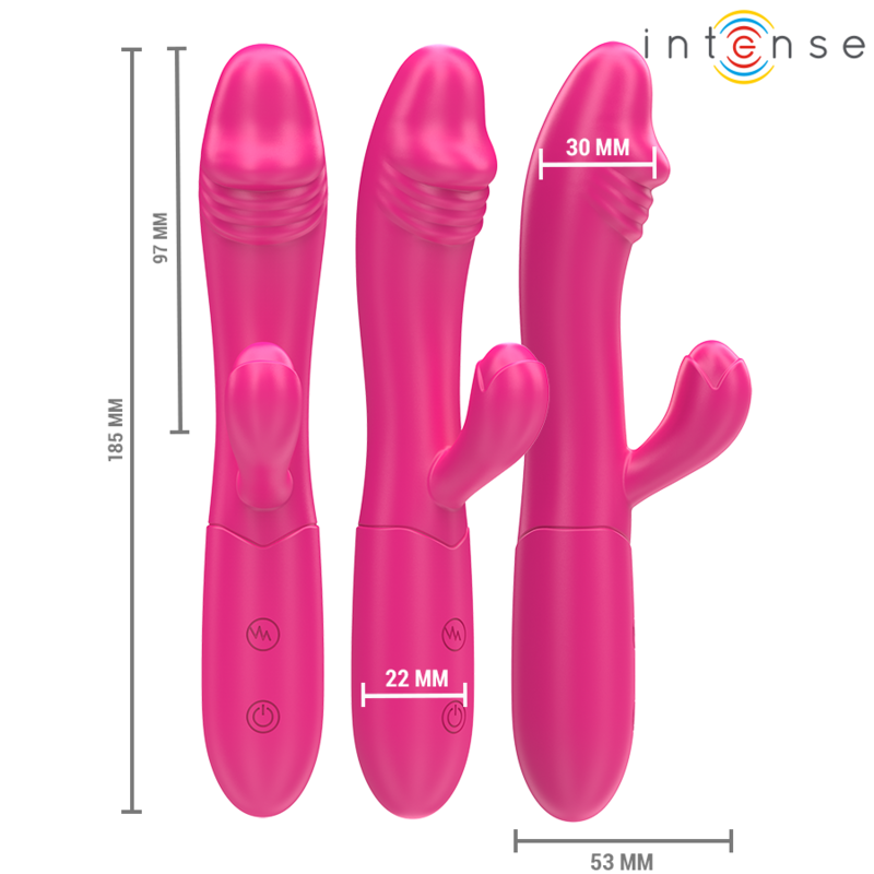 Intense - Ivy Flexibler Vibrator 10 Vibrationen mit Stimulierender Zunge Rosa