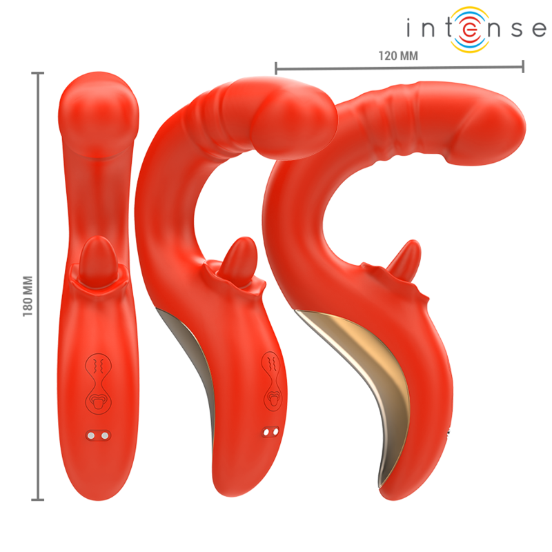 Intense - Paulina Vibrator und Stimulator in U-Form Rot