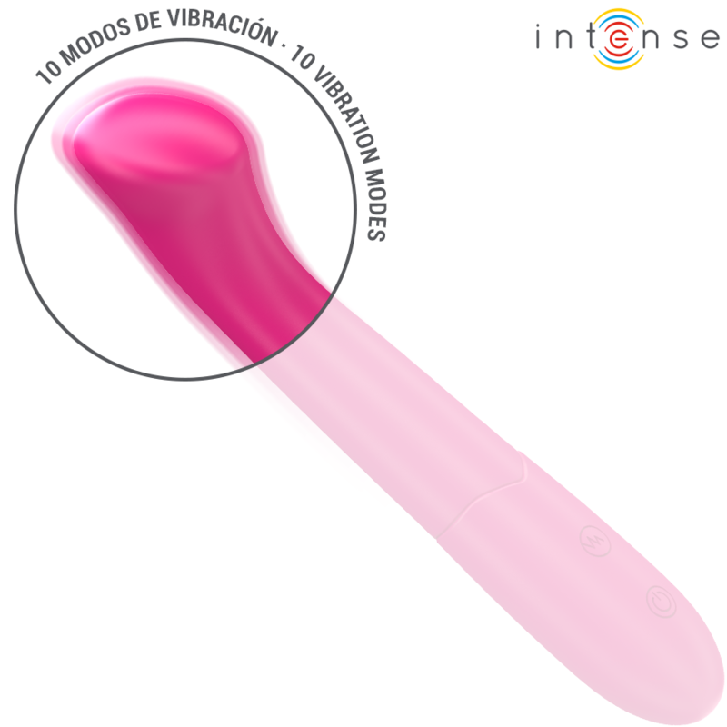 Intense - Paty Vibrator 19 cm Flexibel 10 Vibrationen Modell 2 Rosa