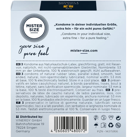 Mister Size - Kondomgrösse M 53 mm (3 Einheiten)