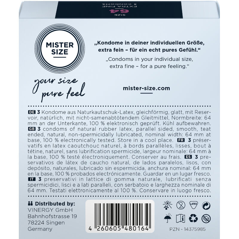 Mister Size - Kondome Grösse XXL 64 mm (3 Einheiten)