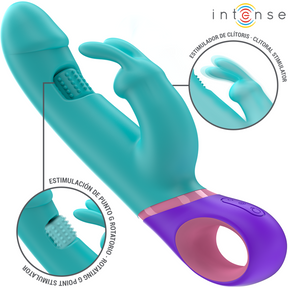 Intense - Monica Rabbit Vibrator mit Rotierendem g-Spot-Stimulator Blau