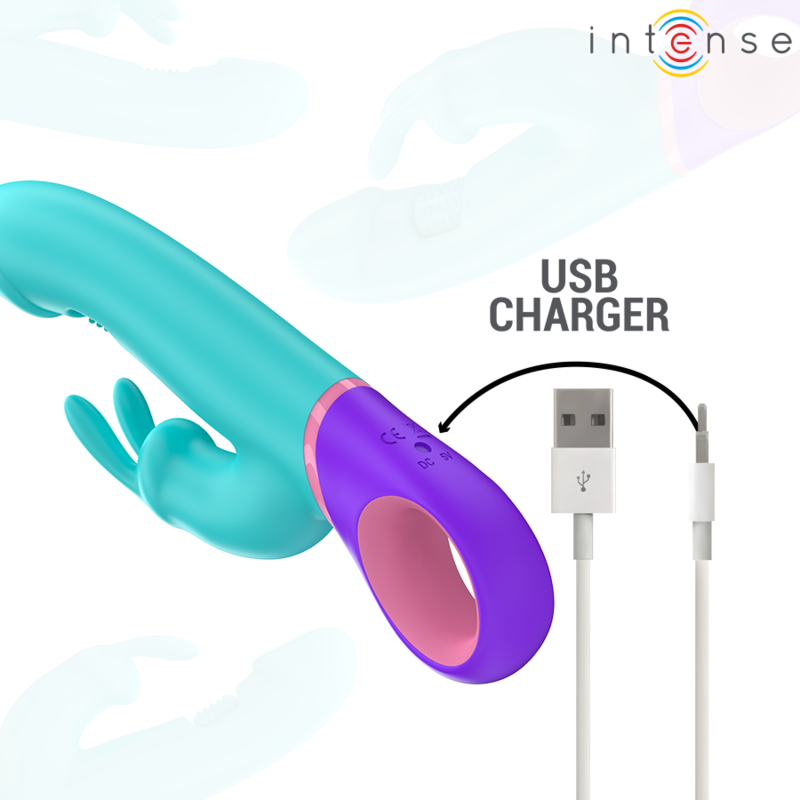 Intense - Monica Rabbit Vibrator mit Rotierendem g-Spot-Stimulator Blau