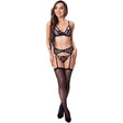 Livco Corsetti Fashion - Keila Lc 20245 Bh + Strumpfgürtel + Panty Schwarz L/XL