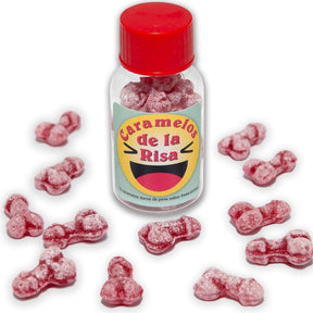 Diablo Picante - 12 Penisförmige Lachbonbons Erdbeere/Kirsche