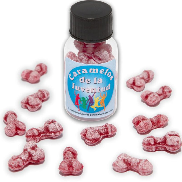 Diablo Picante - 12 Jugendbonbons Penisform Erdbeere/Kirsche