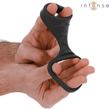 Intense - Theo Doppelter Penisring aus Silikon Schwarz Modell 3