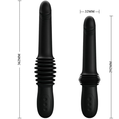 Pretty Love - Pazuzu Vibrator 3 Stossmodi Schwarz