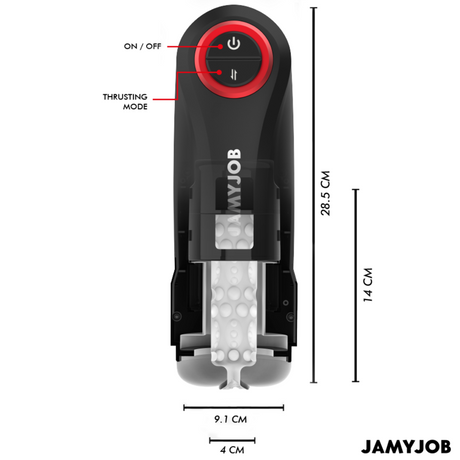 Jamyjob - Automatischer Vagina-Masturbator mit Gravity-Funktion, 5 Saugmodi