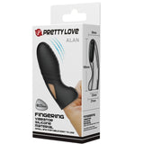 Pretty Love - Alan Silikon-Fingervibrator Schwarz