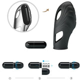 Pretty Love - Lich Silikon-Fingervibrator Schwarz
