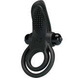Pretty Love - Doppelter Vibrationsring + Klitorisstimulator 10 Vibrationen Schwarz