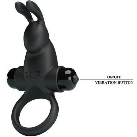 Penisring Vibrationsring + Rabbit-Klitoris-Stimulator 10 Vibrationen Schwarz.3