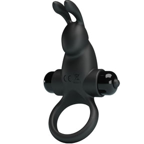 Pretty Love - Vibrationsring + Rabbit-Klitoris-Stimulator 10 Vibrationen Schwarz