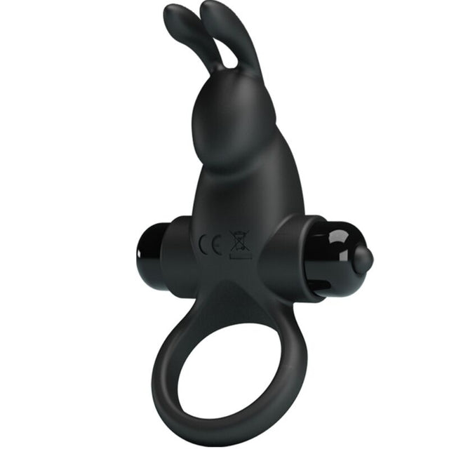 Pretty Love - Vibrationsring + Rabbit-Klitoris-Stimulator 10 Vibrationen Schwarz
