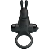 Pretty Love - Vibrationsring + Rabbit-Klitoris-Stimulator 10 Vibrationen Schwarz