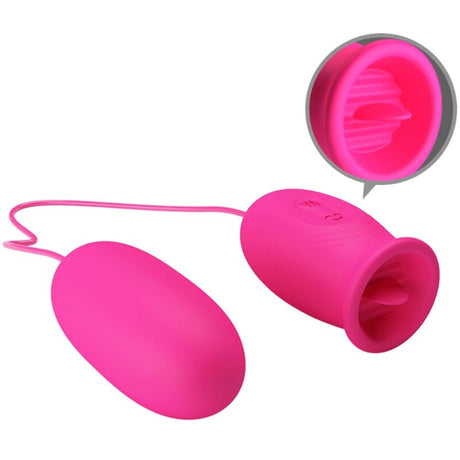 Auflegevibrator Daisy Vibrierendes Ei + Klitoris Stimulierende Zunge Rosa.2